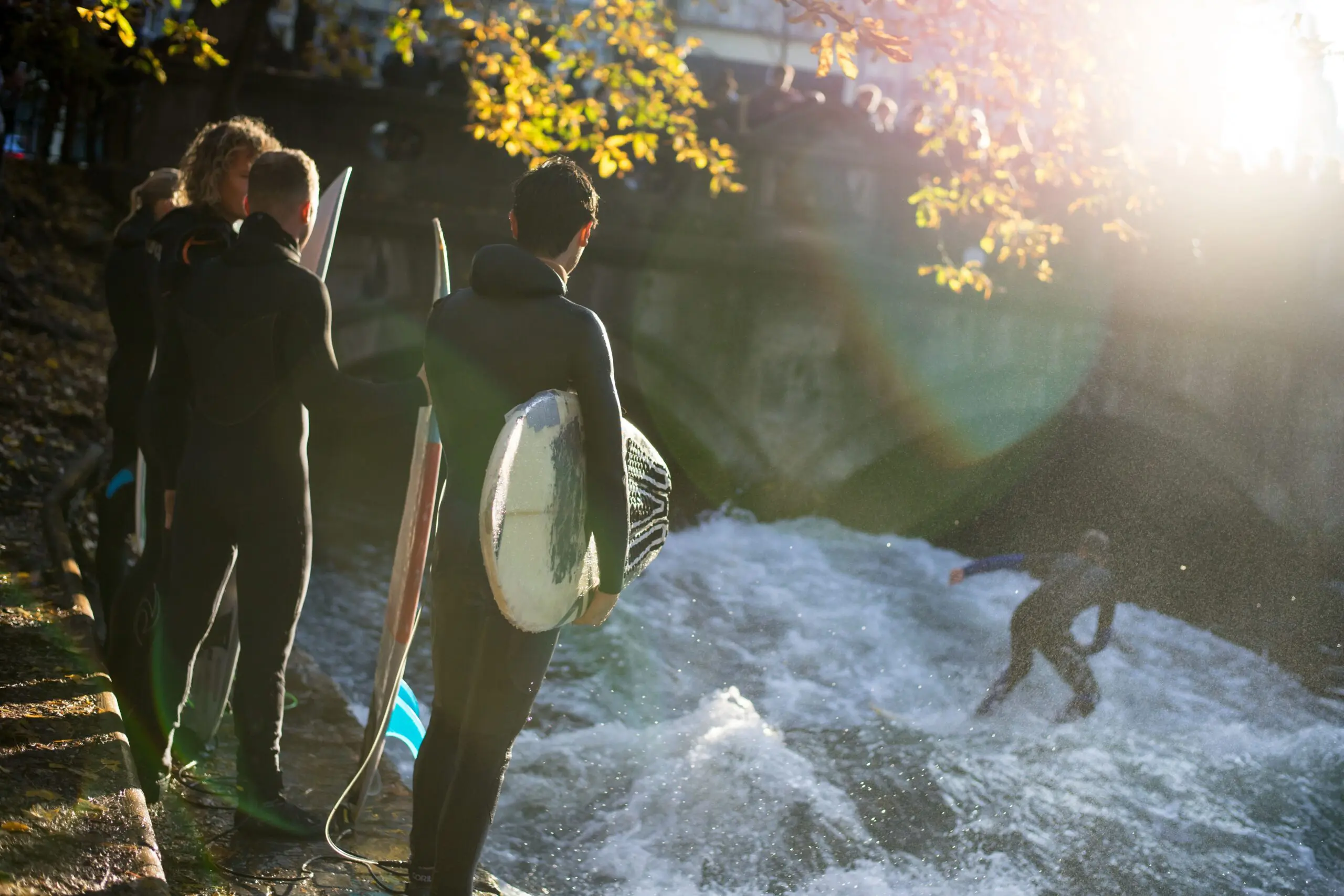 Surfers in munich