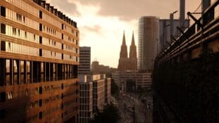 City in the evening