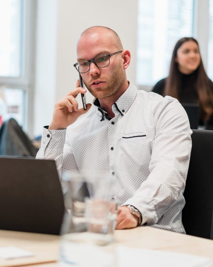 Professor Male on the telephone
