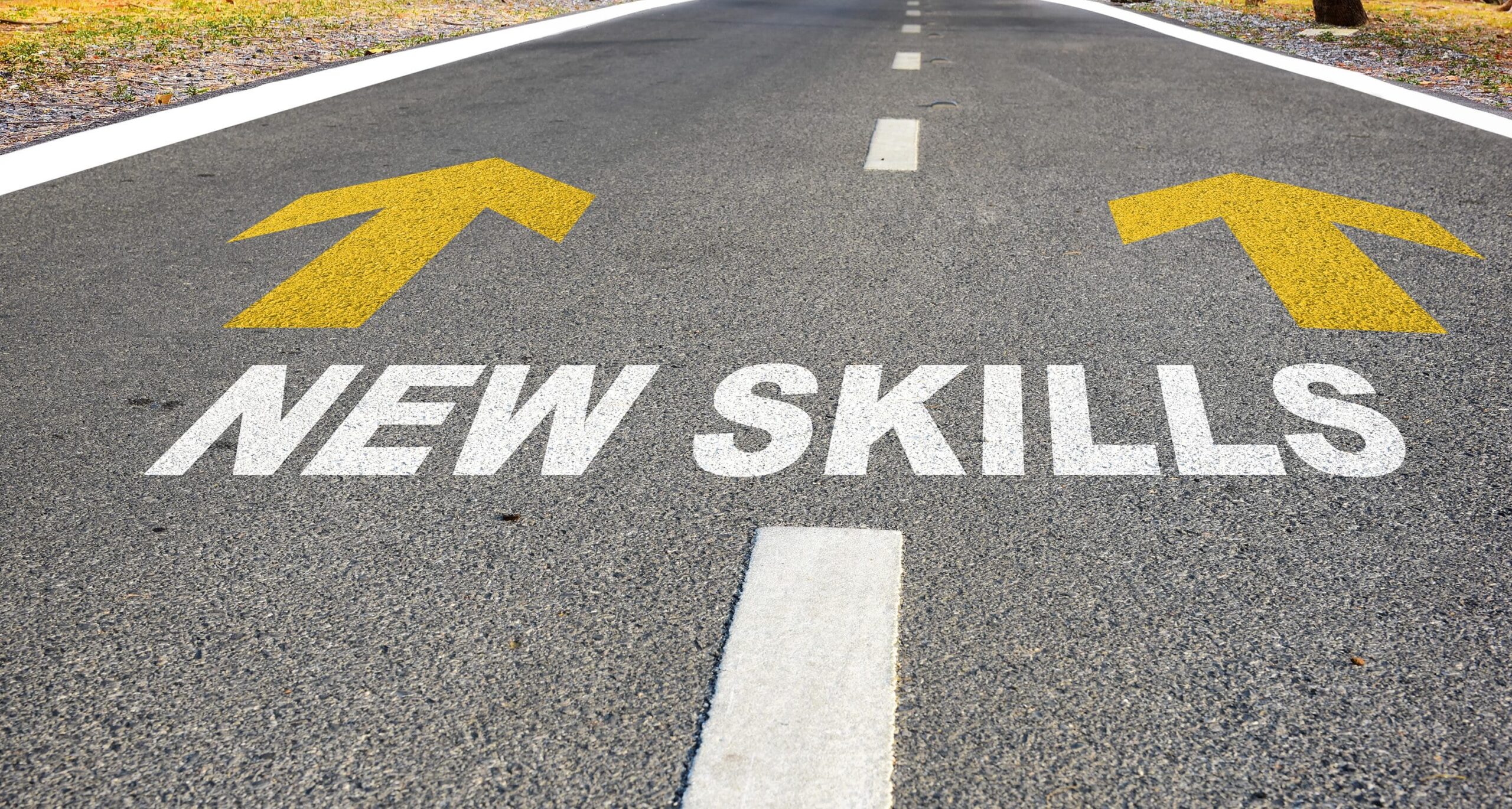 New Skill Straße Weg Pfeil