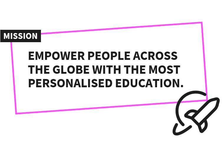 Grafik unsere Mission pink